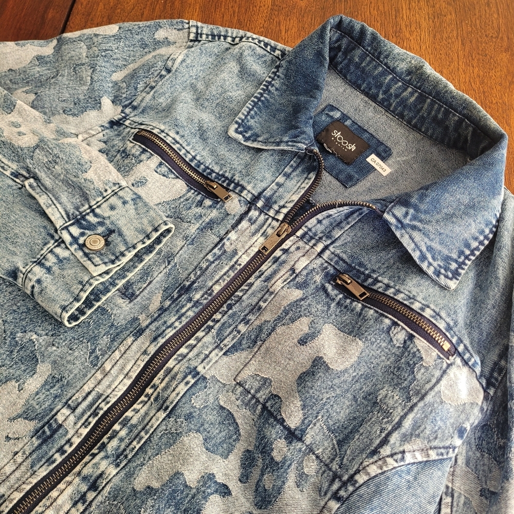 Stoosh Premium Women's Vintage Denim Jean Jacket Size XL